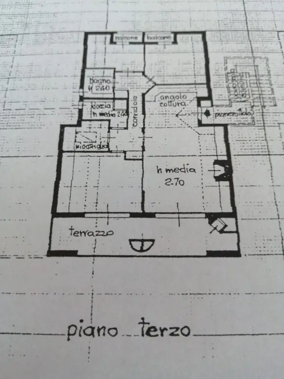 Estratto catastale: Attico con terrazzo